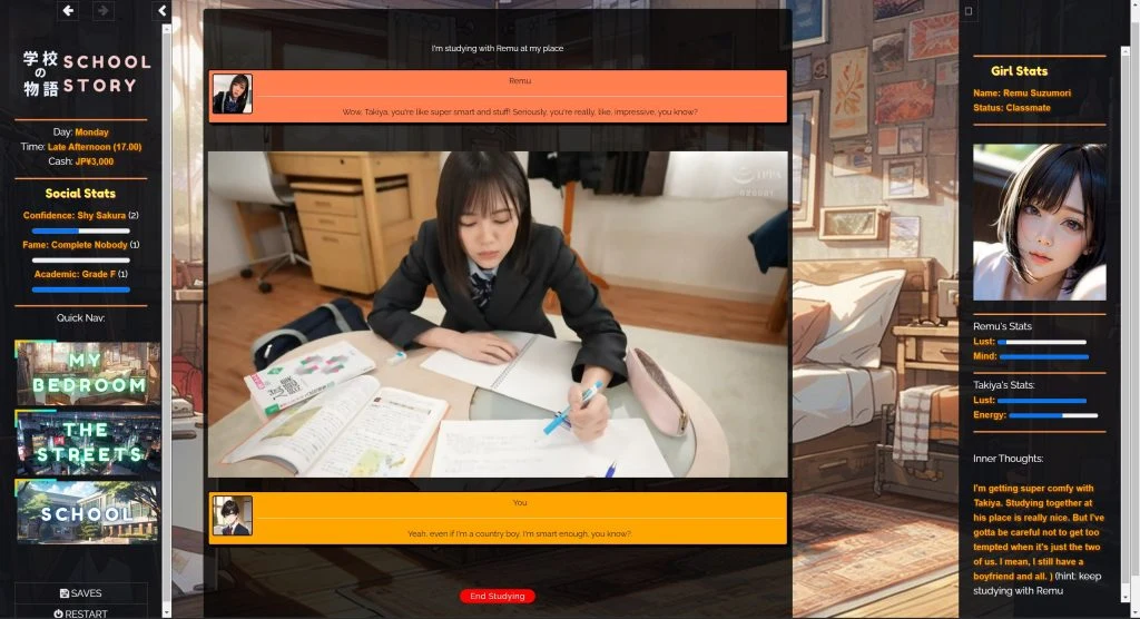 学校の物语 Gakko No Monogatari V0.28 浏览器汉化  [SLG/実写/HTML] [26G/FM/WY]