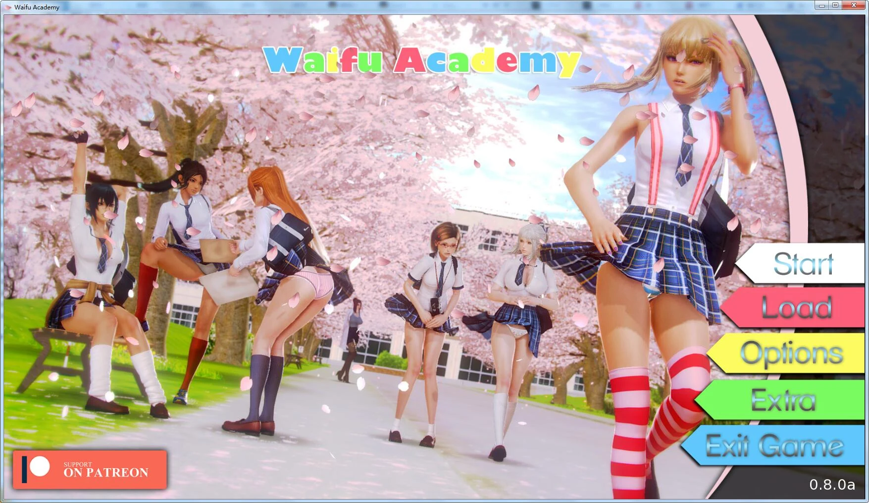 二次元老婆学院 V0.8.0a 汉化版+全CG [欧美SLG/动态] {PC+安卓} /10G更新