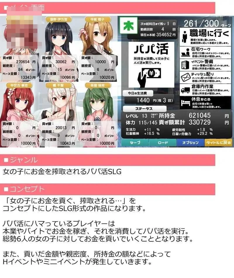 全员女主角都瞄准了你的钱包！～赚钱供奉女孩子的“爸爸活”SLG～ 〔AI汉化〕【pc】〔864m〕【SLG】〔FM/百度云〕