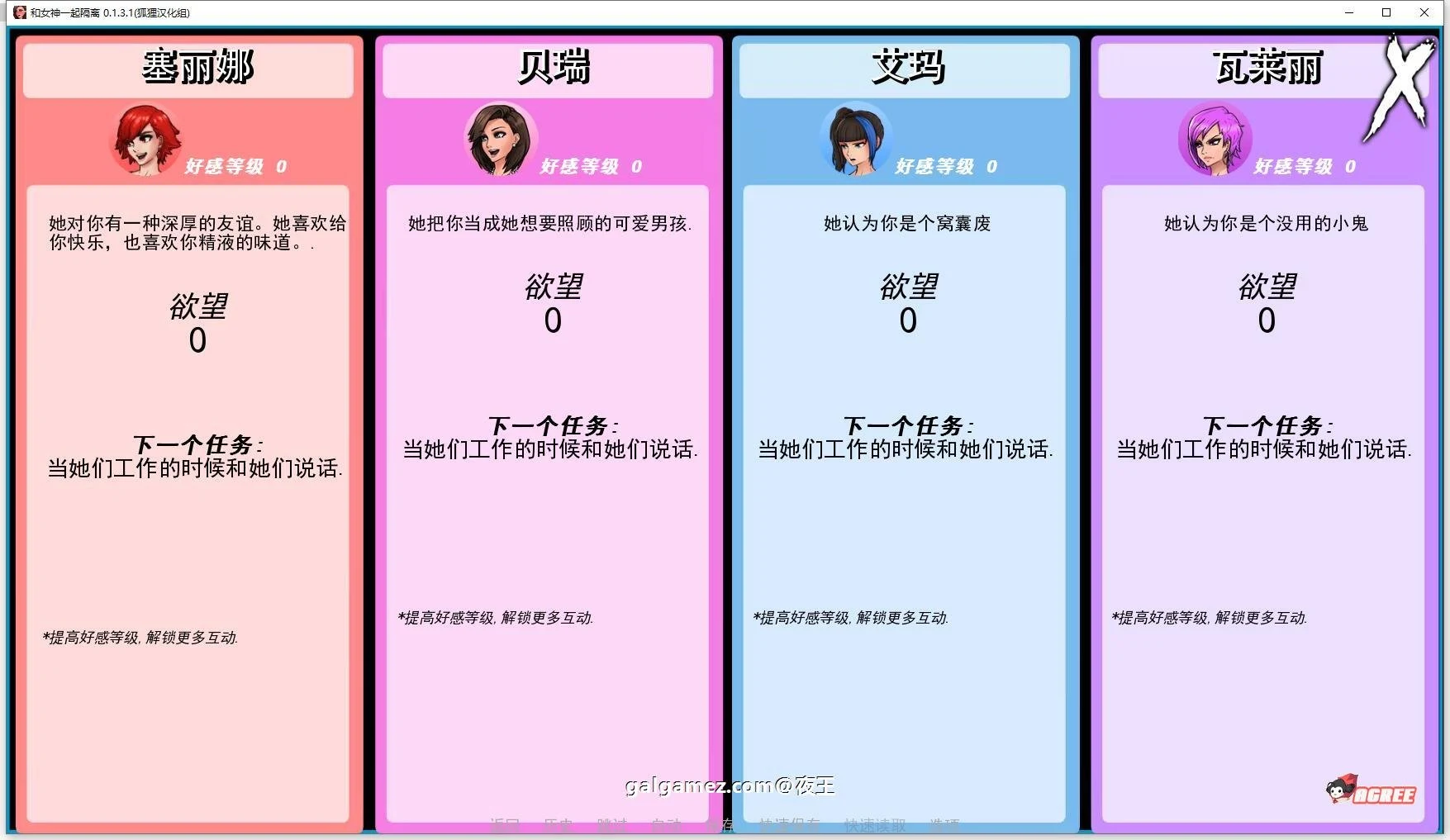 【欧美2D/汉化/动态】与女神一起被隔离 V1.4 精翻汉化版+CG【2月更新/PC+安卓/500M】 畅玩游戏 预览第4张