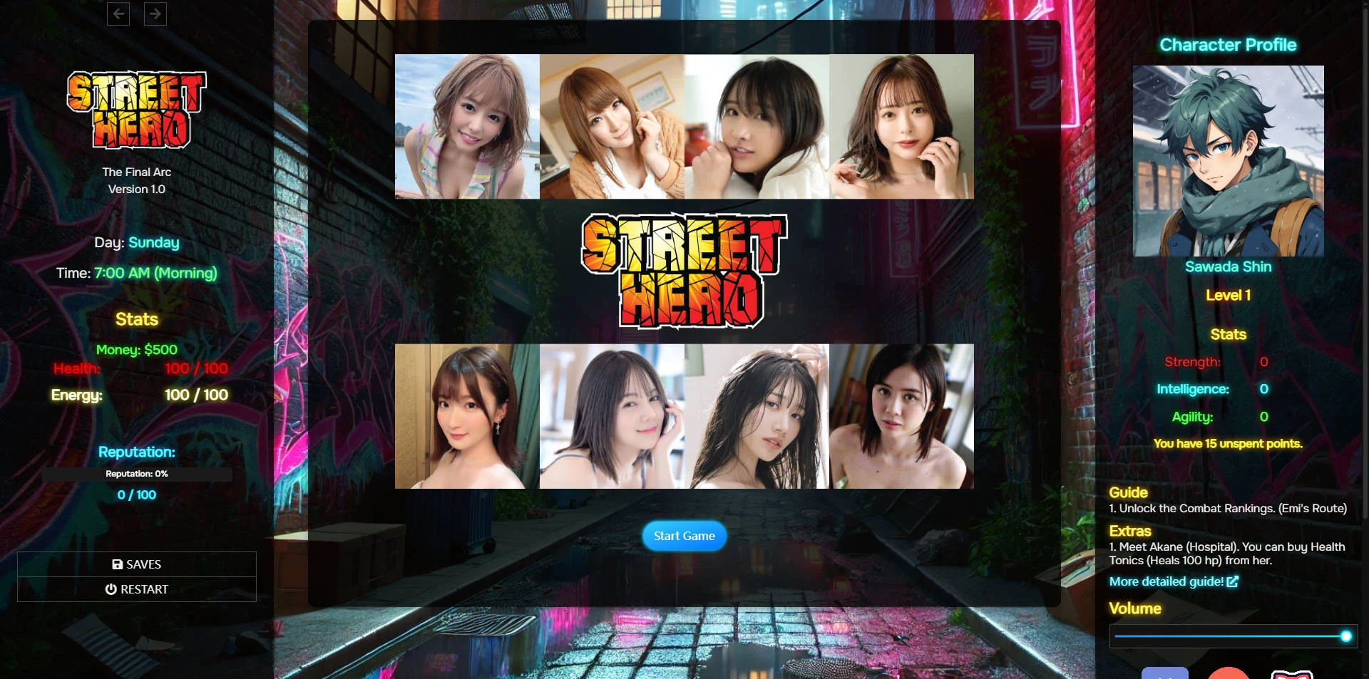街头英雄 V0.8 [FM/WY/22.7G] (Street Hero) 浏览器汉化版
